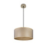 Colgante Tania de Fabrilamp / Abrila en madera clara y cuero, lámpara colgante 40cm