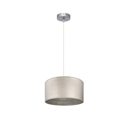 Colgante Tania Fabrilamp Abrila - Lámpara moderna con pantalla madera gris y estructura níquel regulable