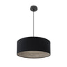 Colgante Tania 50cm Negro/Madera Gris de Fabrilamp - Iluminación regulable en altura