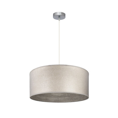 Colgante Tania 50cm Níquel con Pantalla Madera Gris | Fabrilamp / Abrila - SKU 188395083