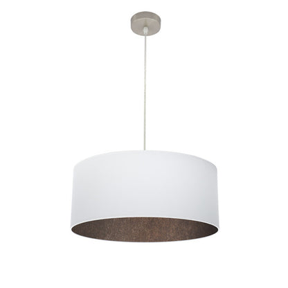 Lámpara Colgante Tatiana 50 cm Pantalla Textil Blanco y Óxido Fabrilamp - vista principal | Fabrilamp / Abrila