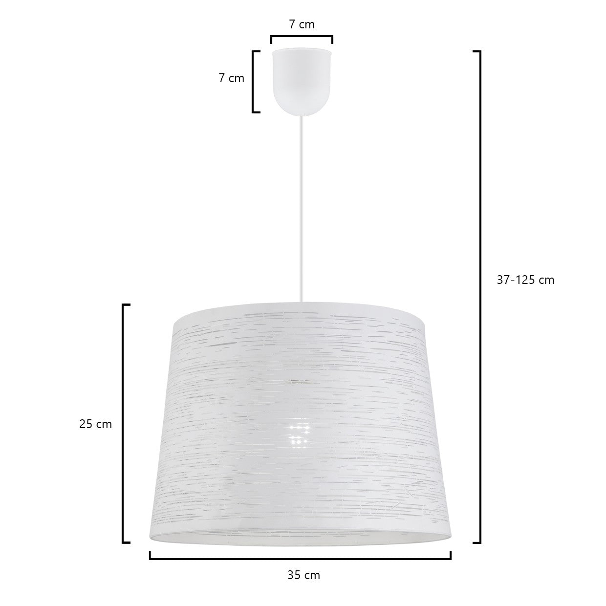 Colgante Taylor Blanco AJP/Alemar Ref. 10856 - Medidas: [inserta medidas aquí] - LuzGuru.com
