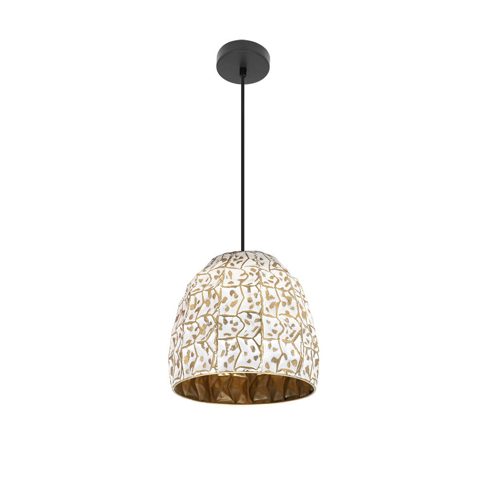 Colgante moderno Tebas Negro, Blanco y Oro Fabrilamp / Abrila 223593375
