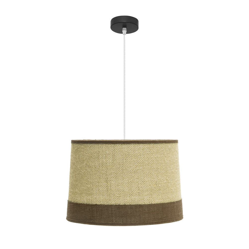 Colgante Tietar Saco Marrón Regulable Fabrilamp / Abrila 40x40cm
