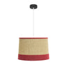 Colgante Tietar Saco Rojo Fabrilamp / Abrila - Lámpara colgante rústica vintage con pantalla textil