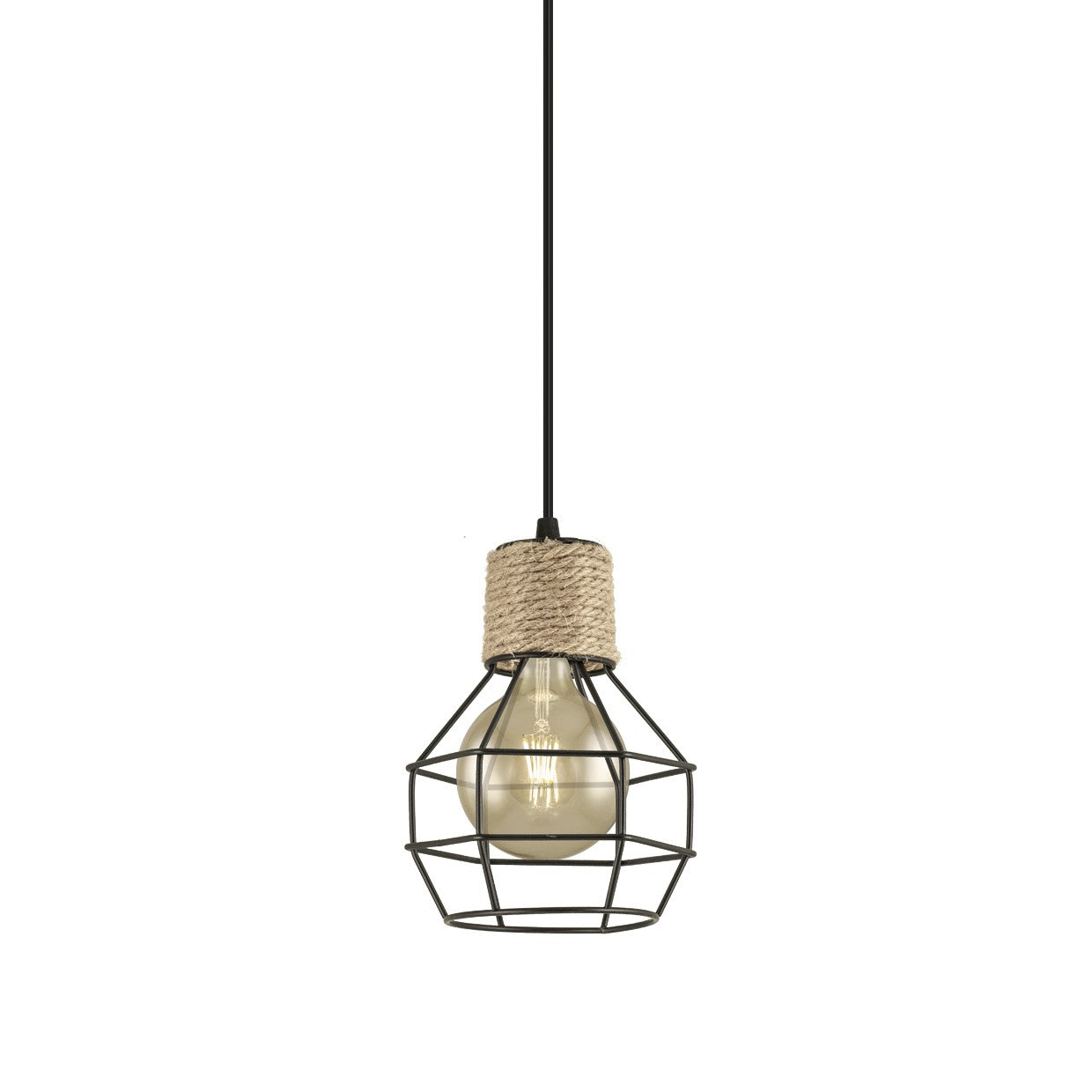 Colgante Trena Negro 1x60W E27 - AJP / Alemar - 10598 - luzguru.com