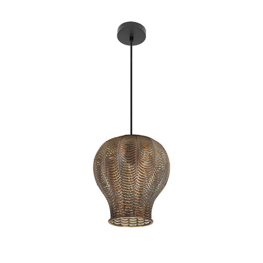 Colgante Vintage TRIKALA Negro y Cuero Fabrilamp / Abrila ref. 223492929