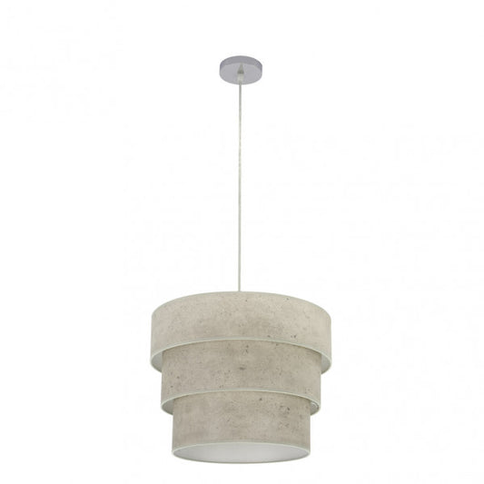 Lámpara Colgante Smile 40 cm Triple Pantalla Cemento Gris Fabrilamp - vista principal | Fabrilamp / Abrila