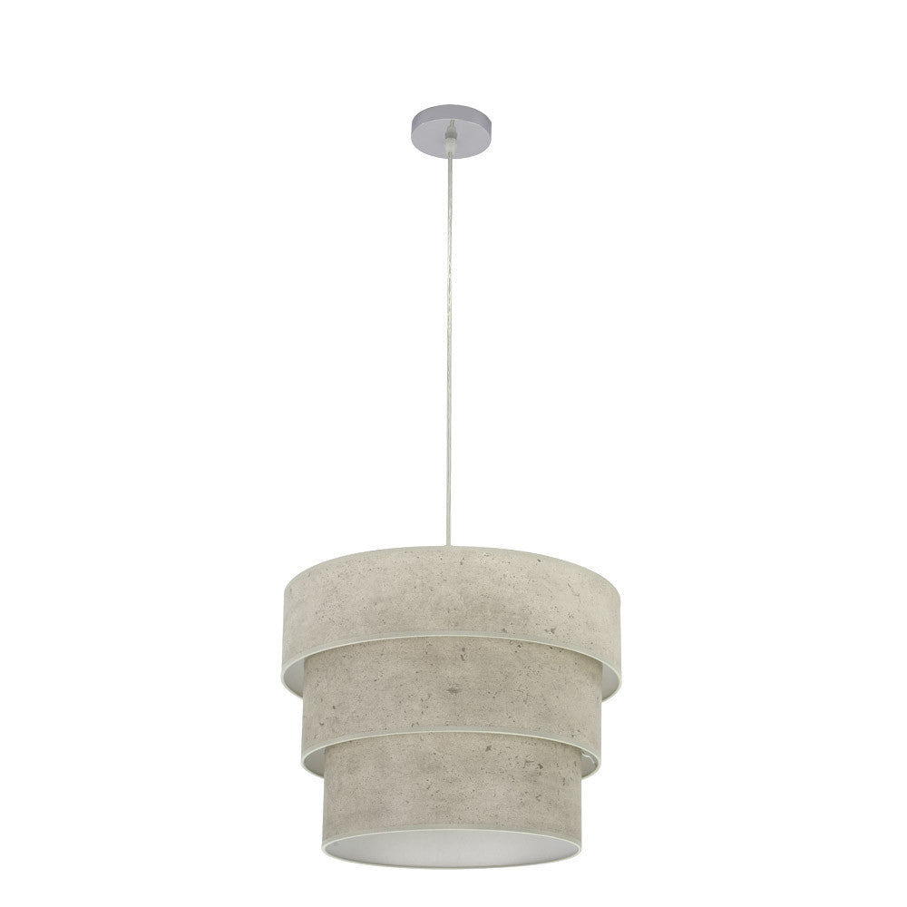 Colgante Triple Smile Cemento Gris y Cromo Fabrilamp / Abrila 175394028