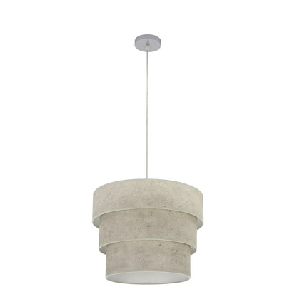 Colgante Triple Smile Cemento Gris y Cromo Fabrilamp / Abrila 175394028
