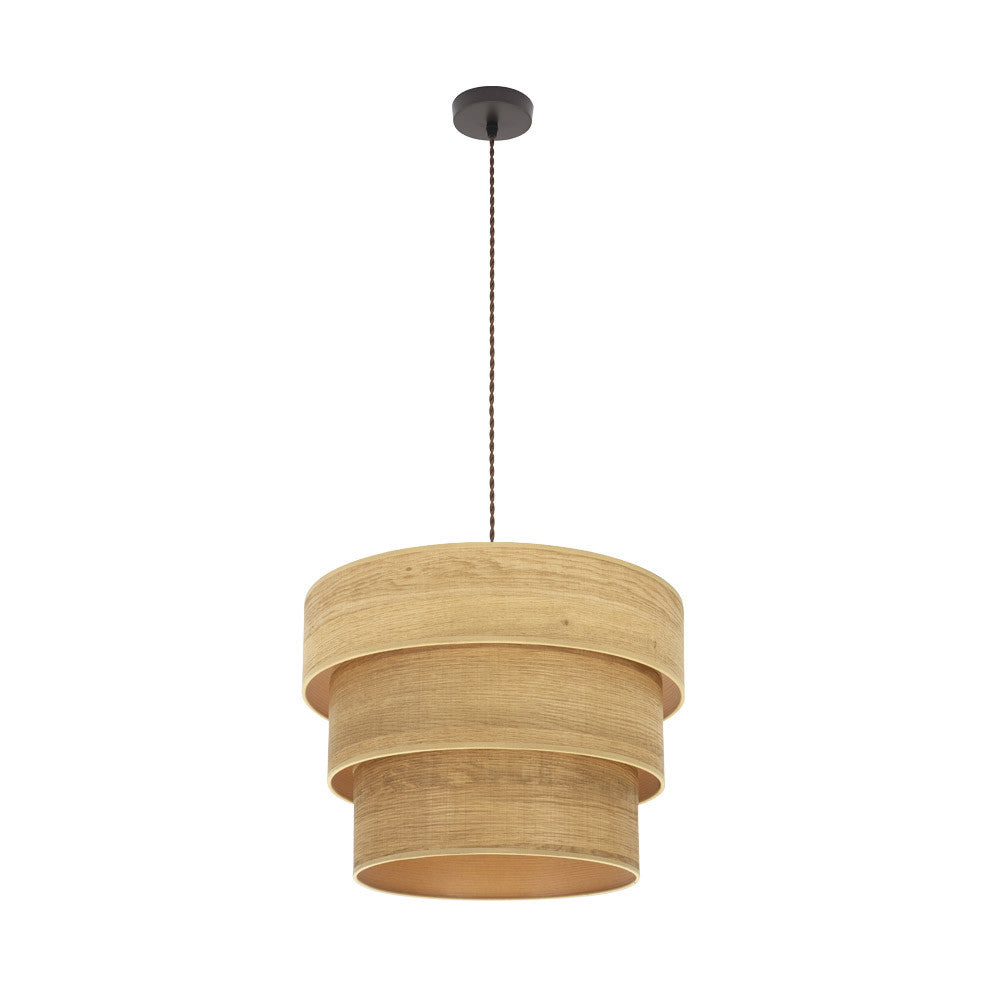 Colgante Triple Smile Madera Clara Fabrilamp / Abrila 175394085