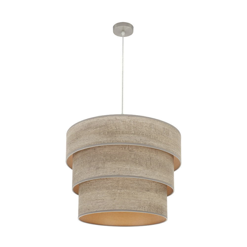 Colgante Triple Smile Madera Gris Fabrilamp / Abrila 175395083