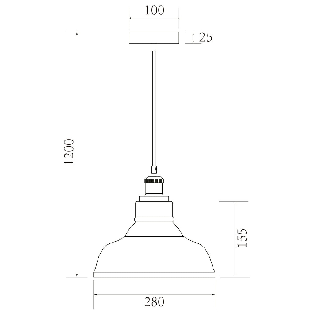 Colgante Umbra Negro Transparente AJP/Alemar (Ref. 11642): Dimensiones detalladas.  Elegancia moderna para tu hogar.  Compra en luzguru.com
