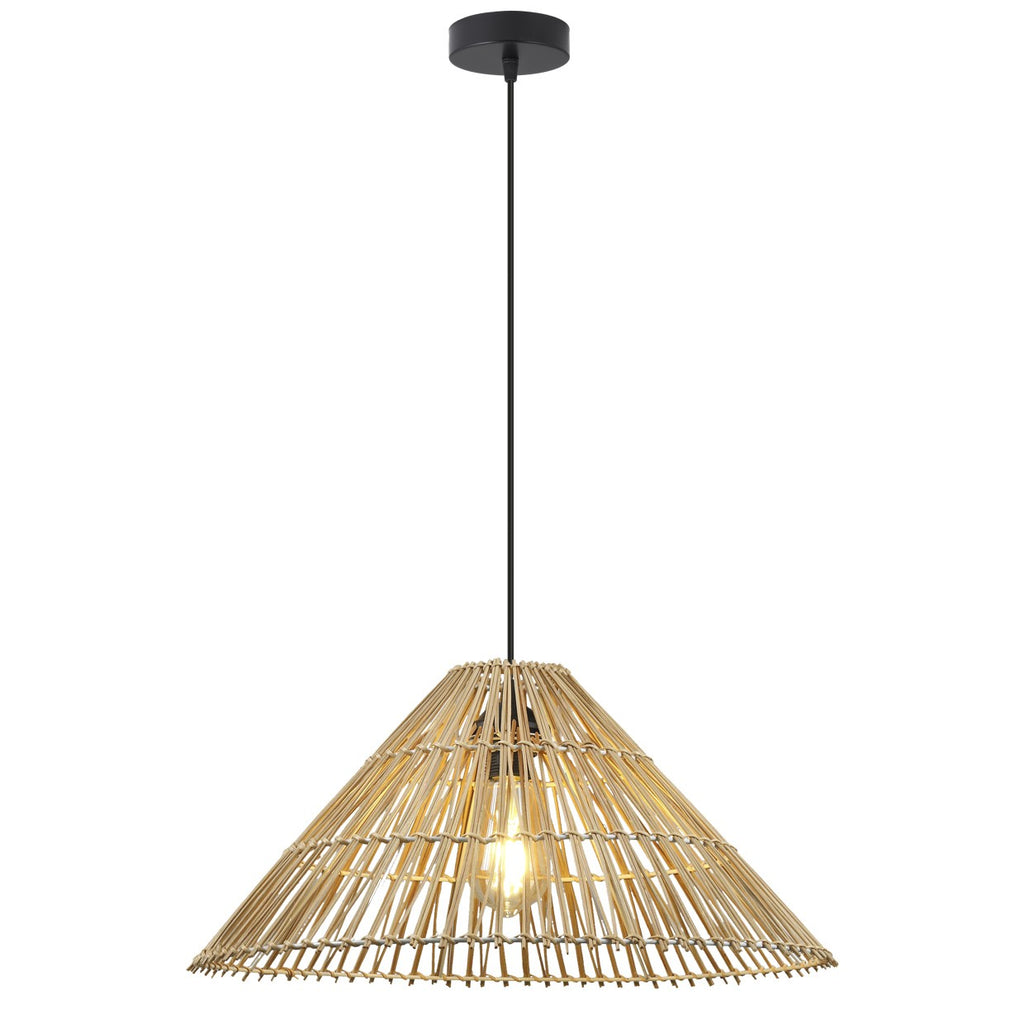 Colgante Vinson Natural AJP/Alemar (Ref. 11049): Dimensiones detalladas. Iluminación cálida para tu hogar. LuzGuru.com
