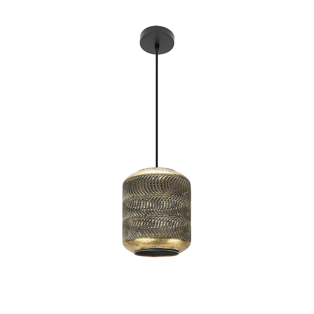 Colgante Vizela Negro y Oro Envejecido Fabrilamp / Abrila ref 223392129