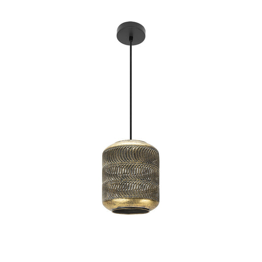 Colgante Vizela Negro y Oro Envejecido Fabrilamp / Abrila ref 223392129