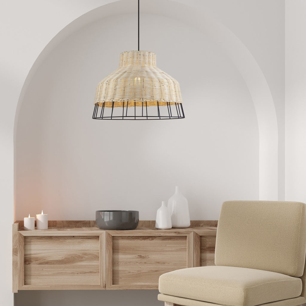 Medidas Colgante Yada Ratán Natural AJP/Alemar Ref. 11154 - LuzGuru.com
