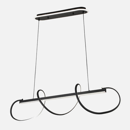 Colgante Yupi fabricado en metal color negro con luz LED integrada