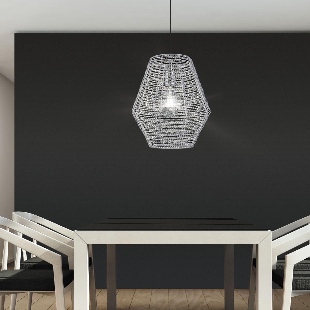 Medidas colgante Yurta Aluminio Cromo AJP/Alemar Ref. 10760 - LuzGuru
