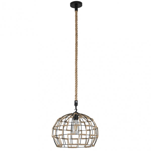 Lámpara Colgante Yute 35 cm Cuerda y Metal Natural Fabrilamp - vista principal | Fabrilamp / Abrila