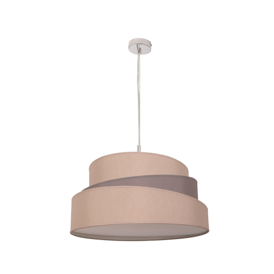 Lámpara Colgante Colonia 50 cm 3xE27 Gris Topo y Cromo Fabrilamp - vista principal | Fabrilamp / Abrila · Ref. 023895028