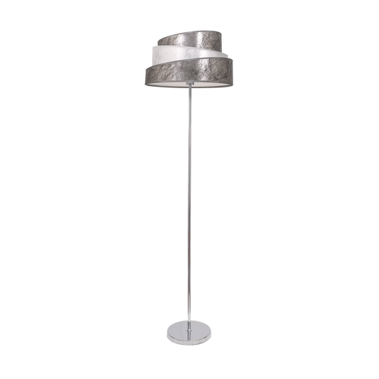 Lámpara de Pie de Salón Colonia 153 cm Cromo Plata/Blanco Fabrilamp - vista principal | Fabrilamp / Abrila · Ref. 023841010