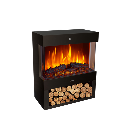 Termoventilador Cerámico Columbia 1800W Negro con Efecto Llama Fabrilamp - vista principal | Fabrilamp / Abrila · Ref. 279821809
