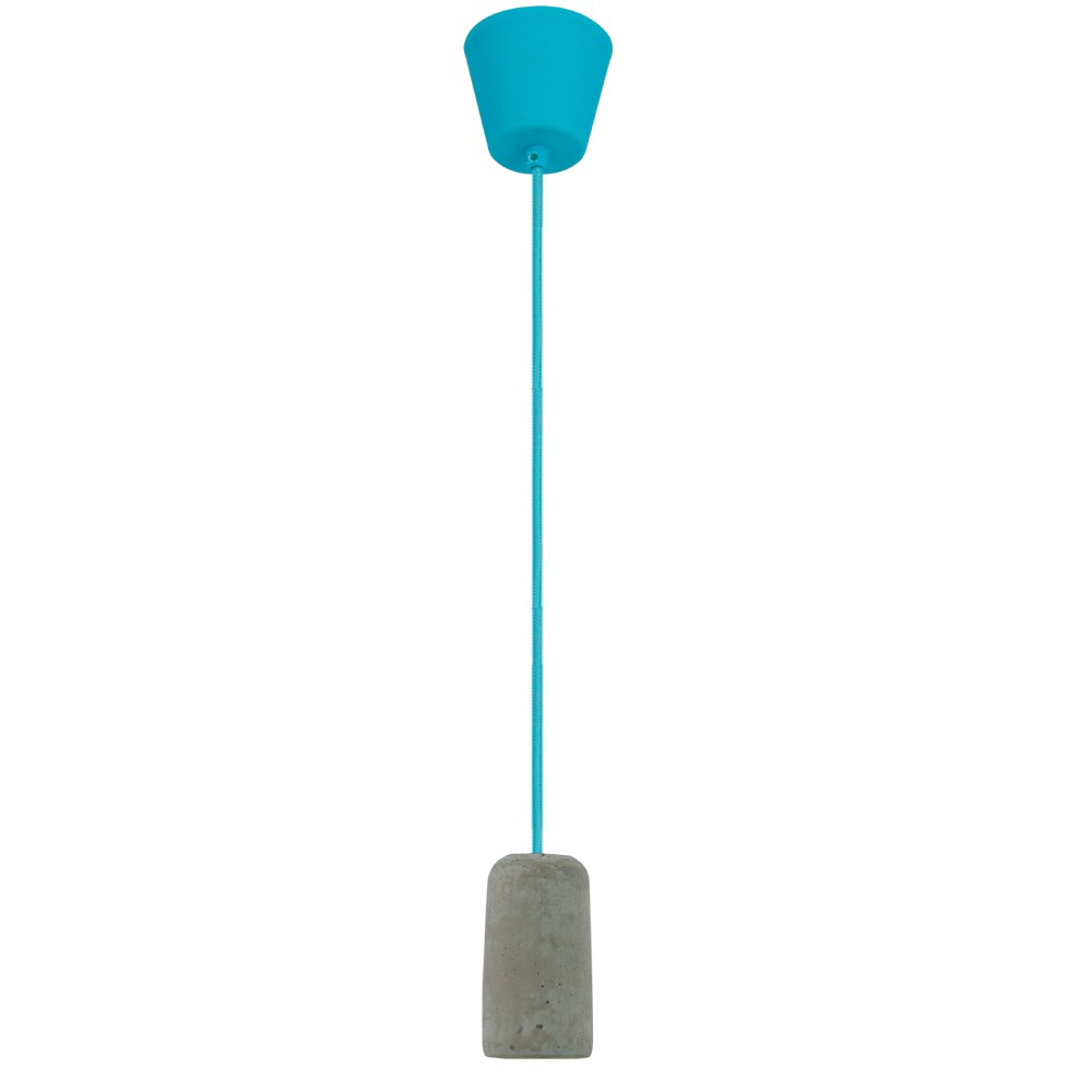 Portalamparas Colgante Cemento Azul CristalRecord 93-631-15-121