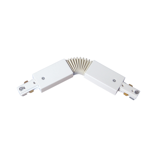 Conector Articulable para Carril Eléctrico Blanco 2 Hilos Fabrilamp - vista principal | Fabrilamp / Abrila · Ref. 0840CONECT-A-BL