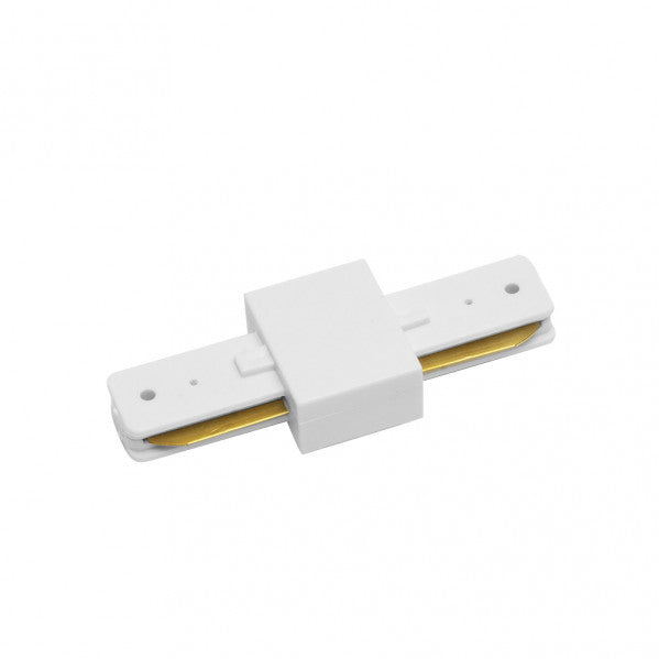 Conector Puente Lineal Pindal Blanco 2 Hilos para sistemas de iluminación de carril. Fabrilamp.