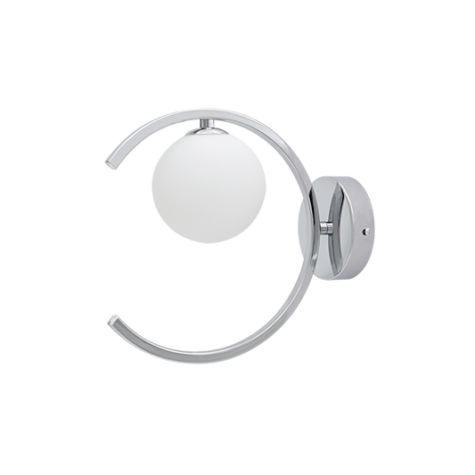 Aplique de Pared Conil 1xG9 Cromo con Tulipa de Cristal Fabrilamp - vista principal | Fabrilamp / Abrila · Ref. 201861020