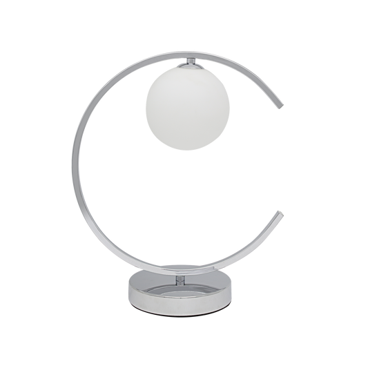 Lámpara de Sobremesa Conil 36 cm Cromo y Cristal Fabrilamp - vista principal | Fabrilamp / Abrila · Ref. 201871020