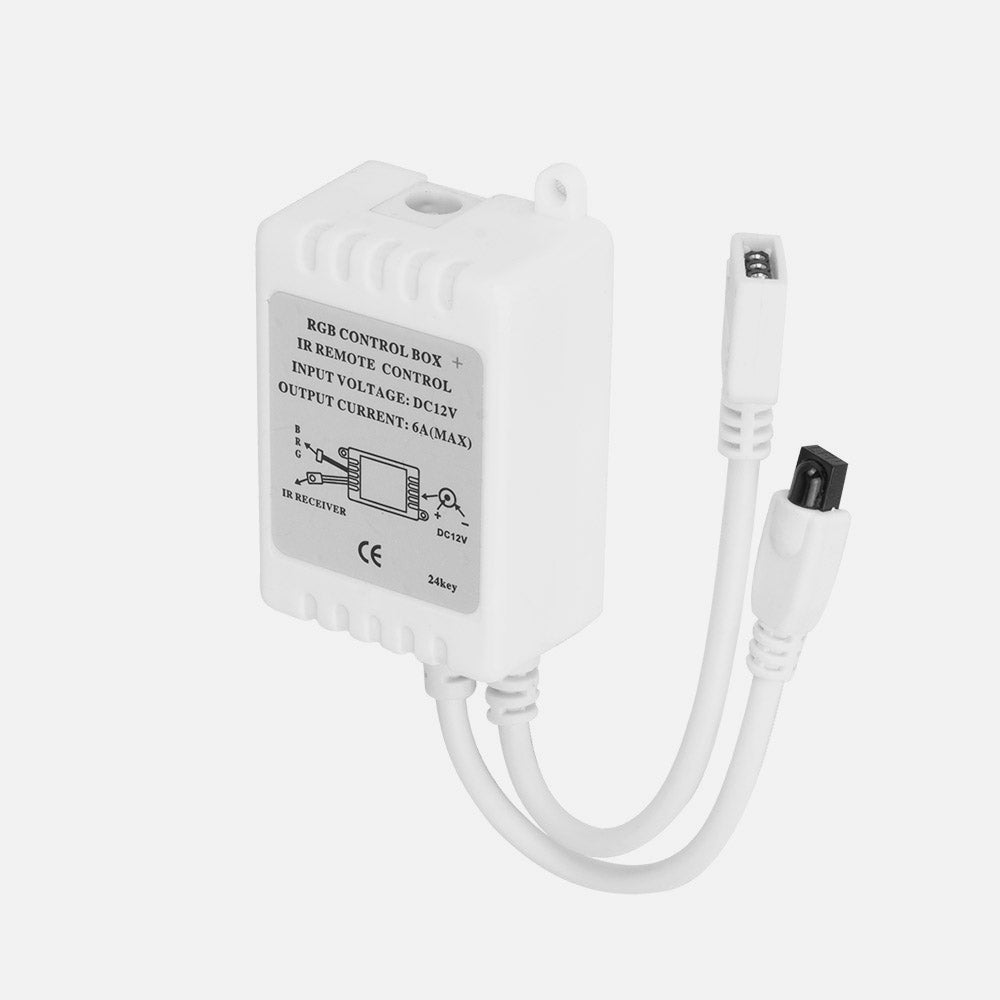 Control remoto fabricado en Policarbonato blanco para tira LED RGB