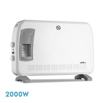 Convector Bengala 2000W Blanco/Gris de Fabrilamp, vista frontal.