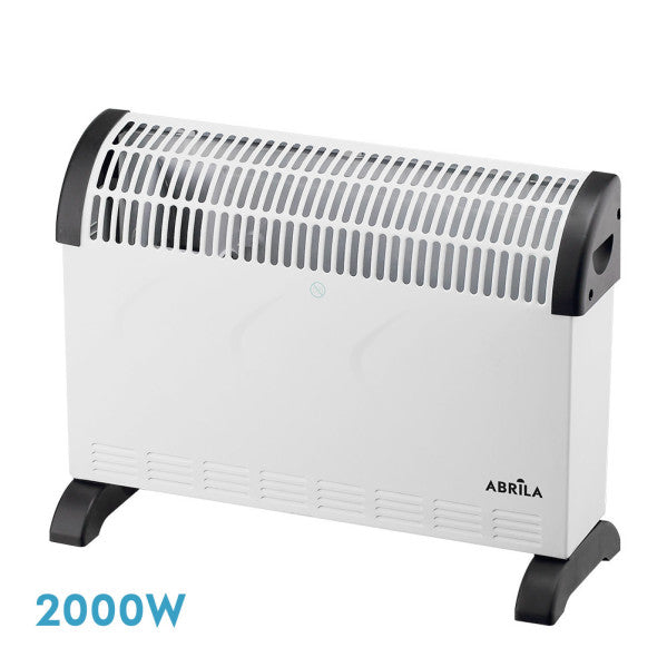 Convector eléctrico Falla 2000w blanco, 3 potencias, termostato regulable, protección sobrecalentamiento. Fabrilamp.