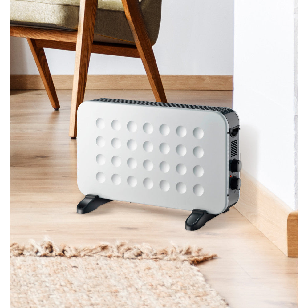 Convector eléctrico con termostato regulable y protección contra sobrecalentamiento