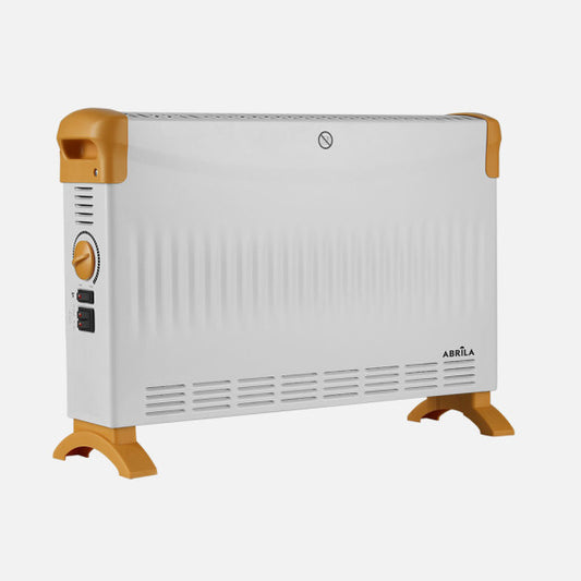 Convector Eléctrico Kevin Alto 2000W Blanco/Ocre Fabrilamp - Vista frontal principal en fondo blanco | LuzGurú