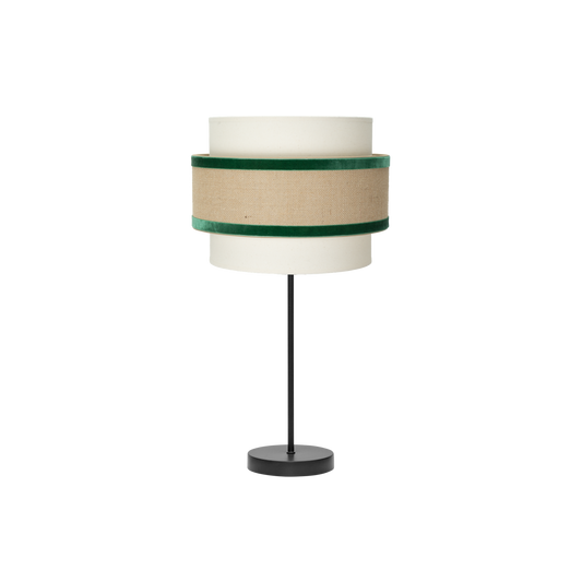 Lámpara de Sobremesa Cornalina 30 cm Beis y Verde Fabrilamp - vista principal | Fabrilamp / Abrila · Ref. 246971106