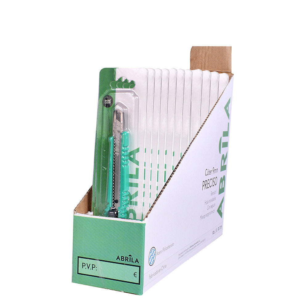 Cúter con diseño ergonómico y mecanismo retráctil de seguridad