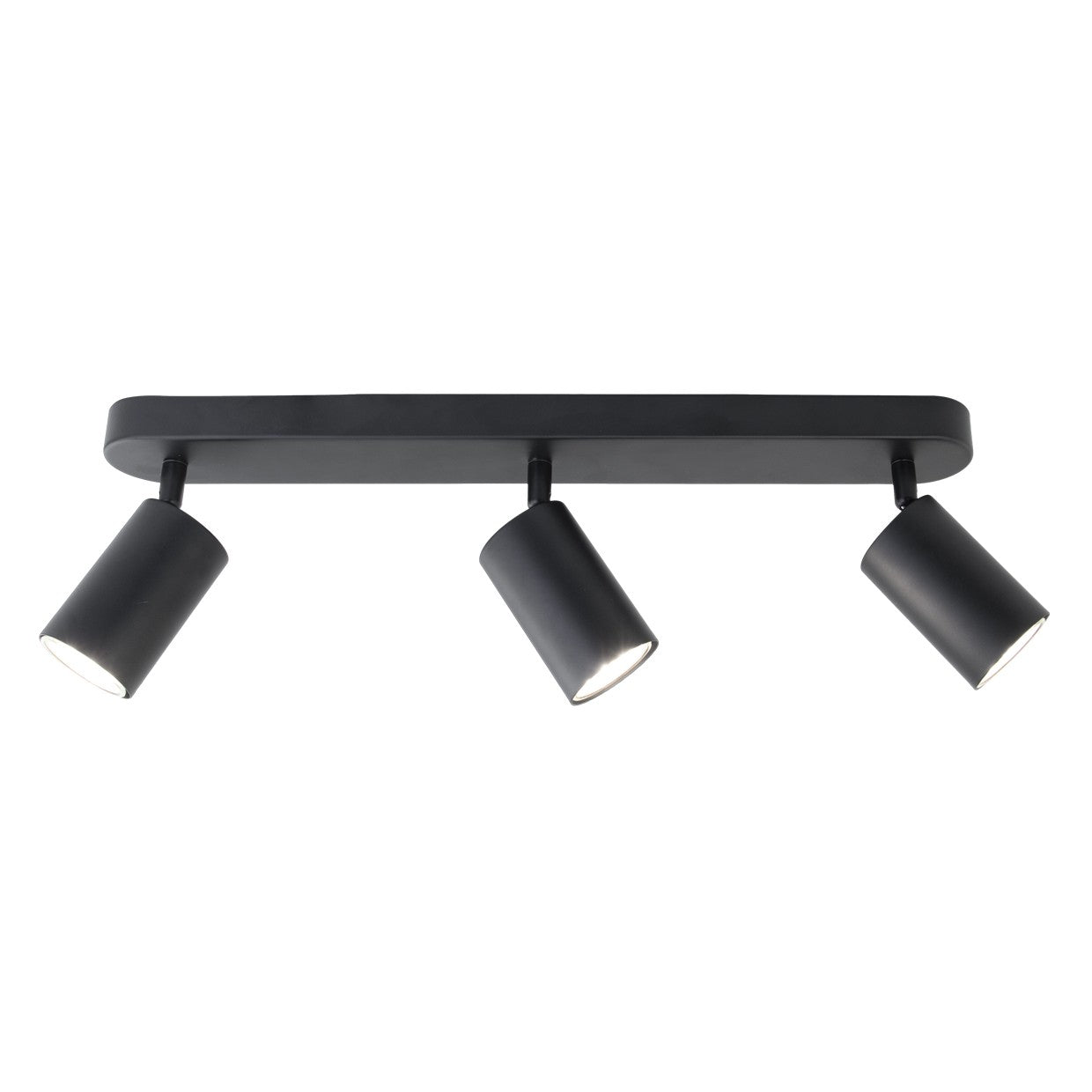 Regleta 3 luces orientables Andy negro ALEMAR - Vista principal con focos ajustables