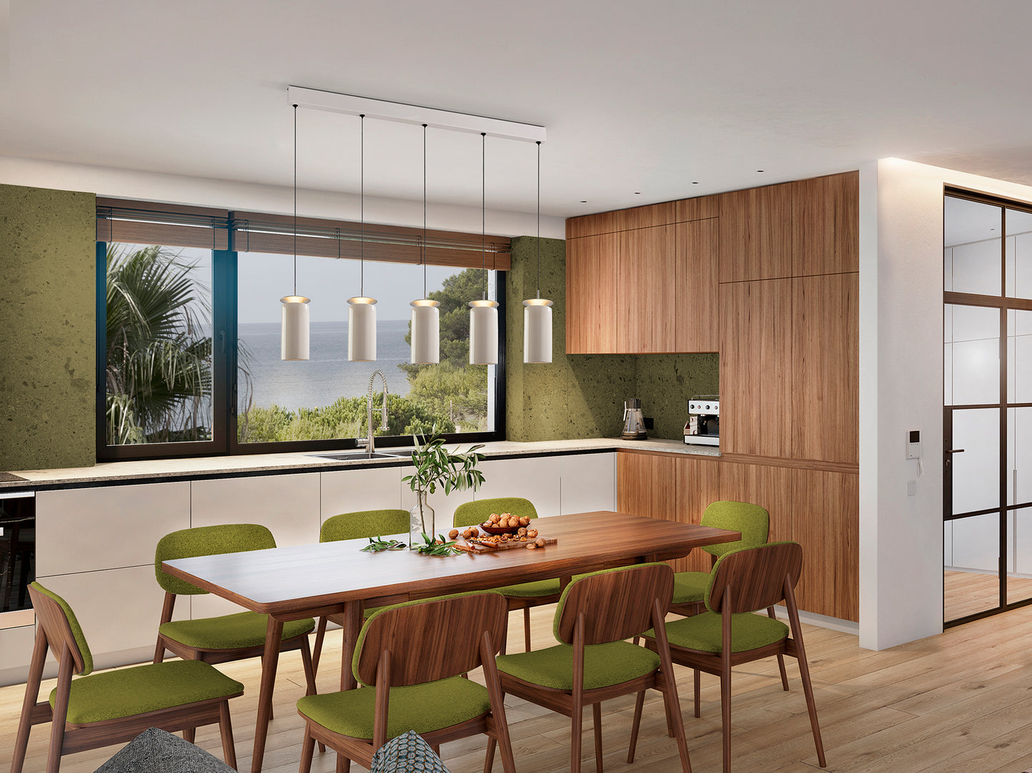 Lámpara Colgante 5 Luces Alfara Crema - Schuller - 216722 - Vista 2