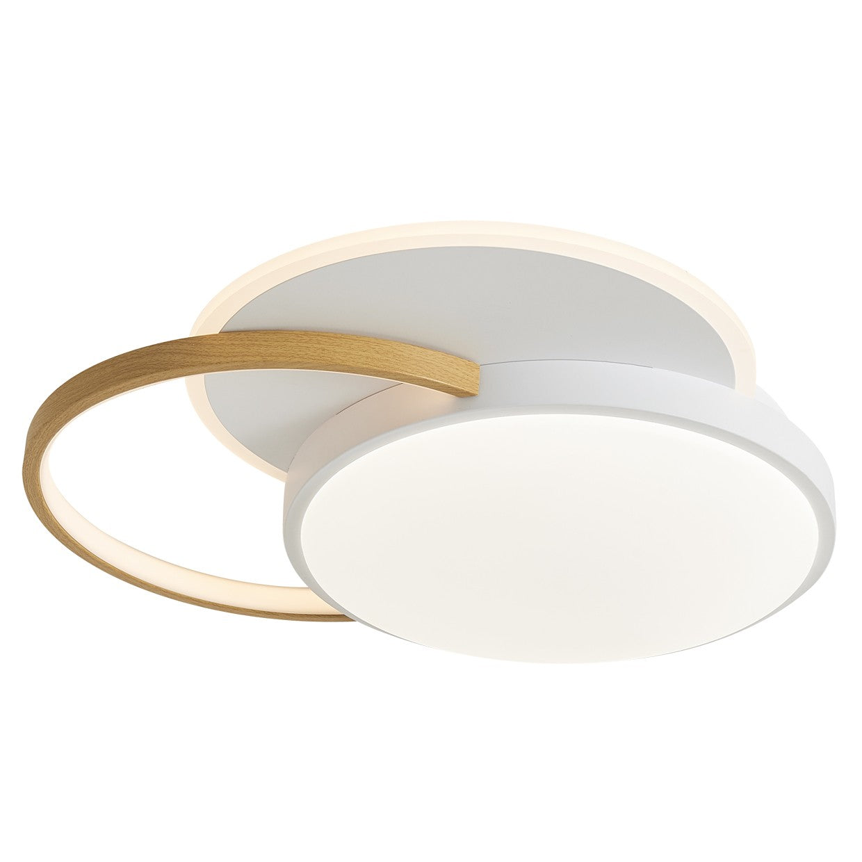 Plafon LED Taigo ALEMAR blanco-madera regulable temperatura color