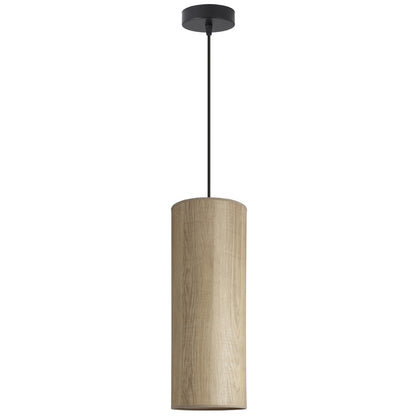 Colgante Tala madera ALEMAR con pantalla cilíndrica - Vista principal