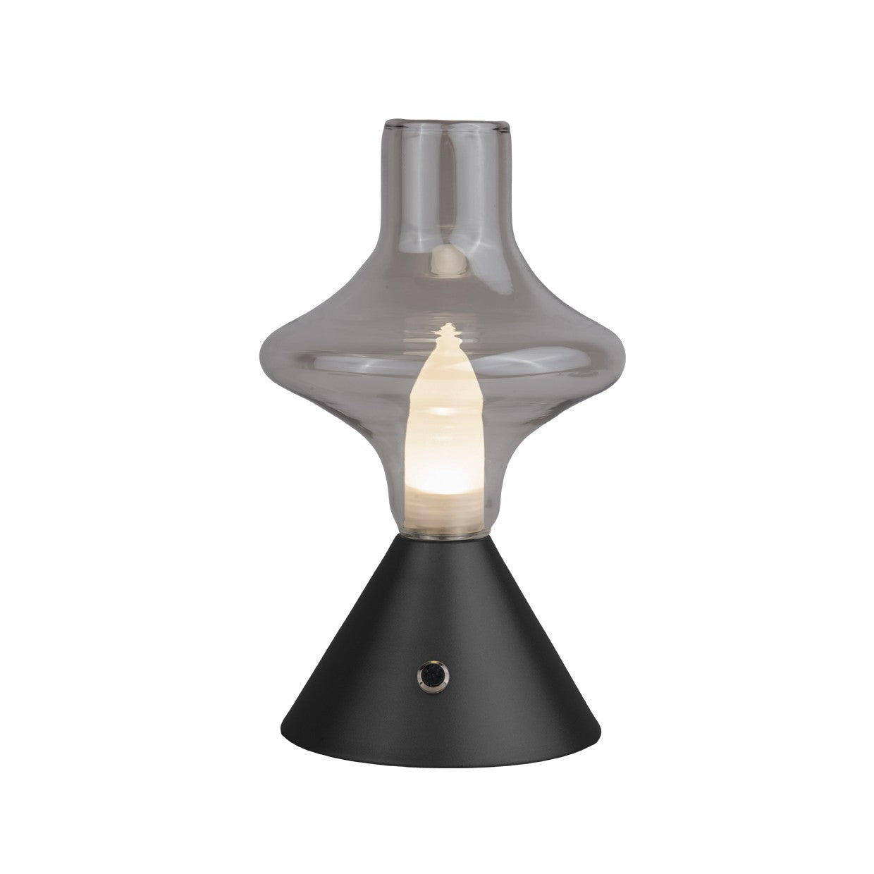 Lámpara sobremesa Abel negro LED recargable ALEMAR - Vista principal con diseño candelabro