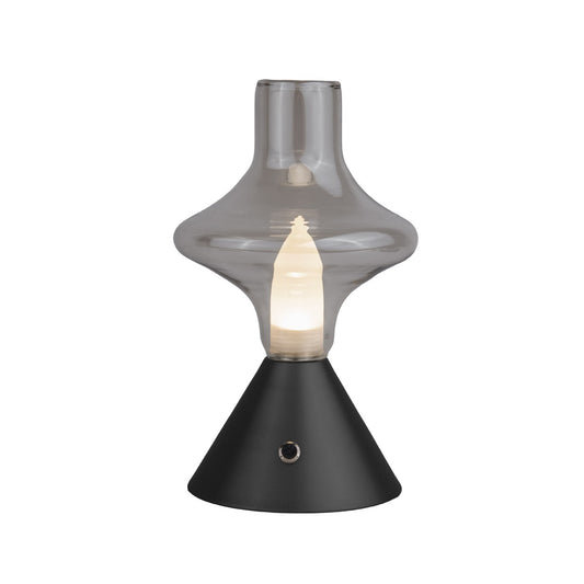 Lámpara sobremesa Abel negro LED recargable ALEMAR - Vista principal con diseño candelabro