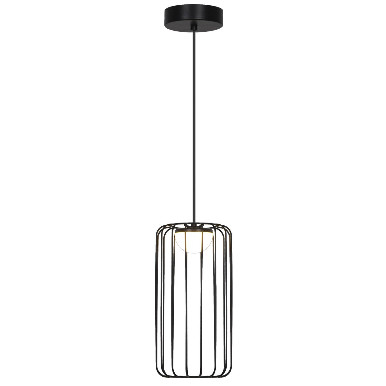 Colgante LED Pitt negro ALEMAR con tulipa metal - Vista principal