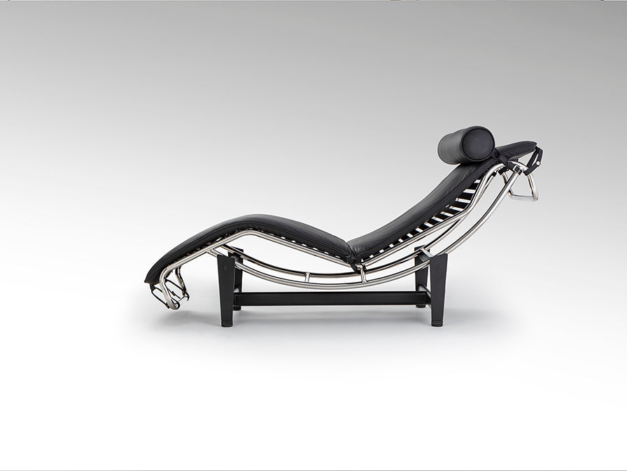 Chaise Longue LECO Tapizada en Piel Negra con Mecanismo Basculante - SCHULLER - 458467 - Vista 5