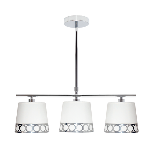Lámpara Clásica Dalia Blanco / Plata – vista principal · Ref. 114853010