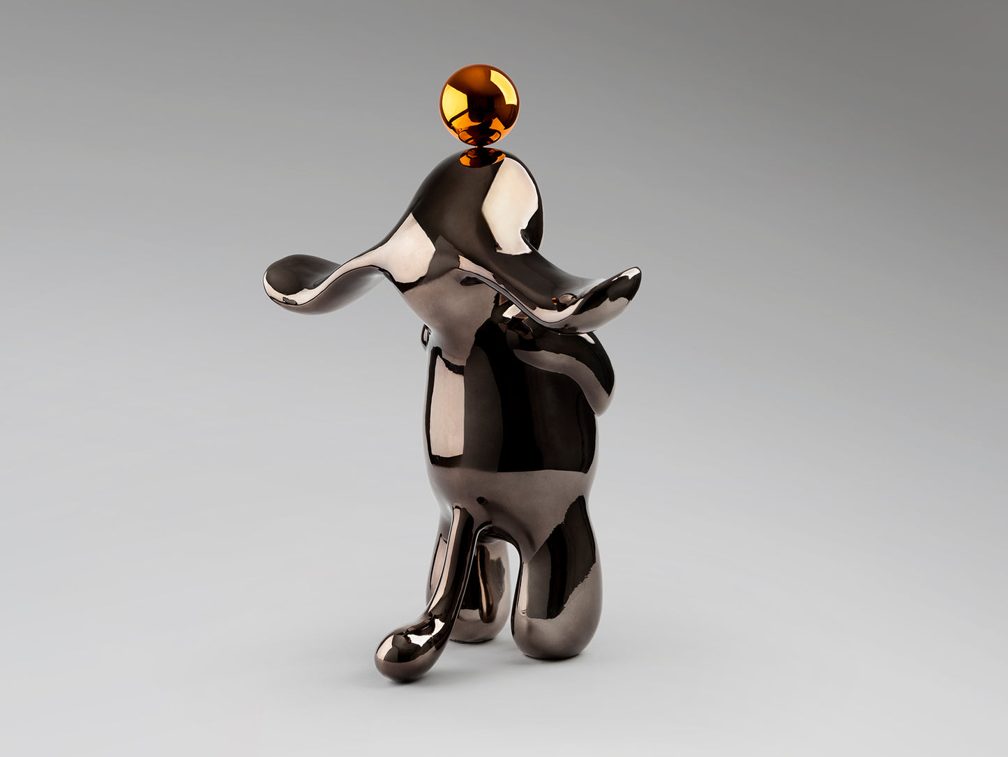 Figura Decorativa Conejo Gris/Naranja - Schuller - 302364 - Vista 5