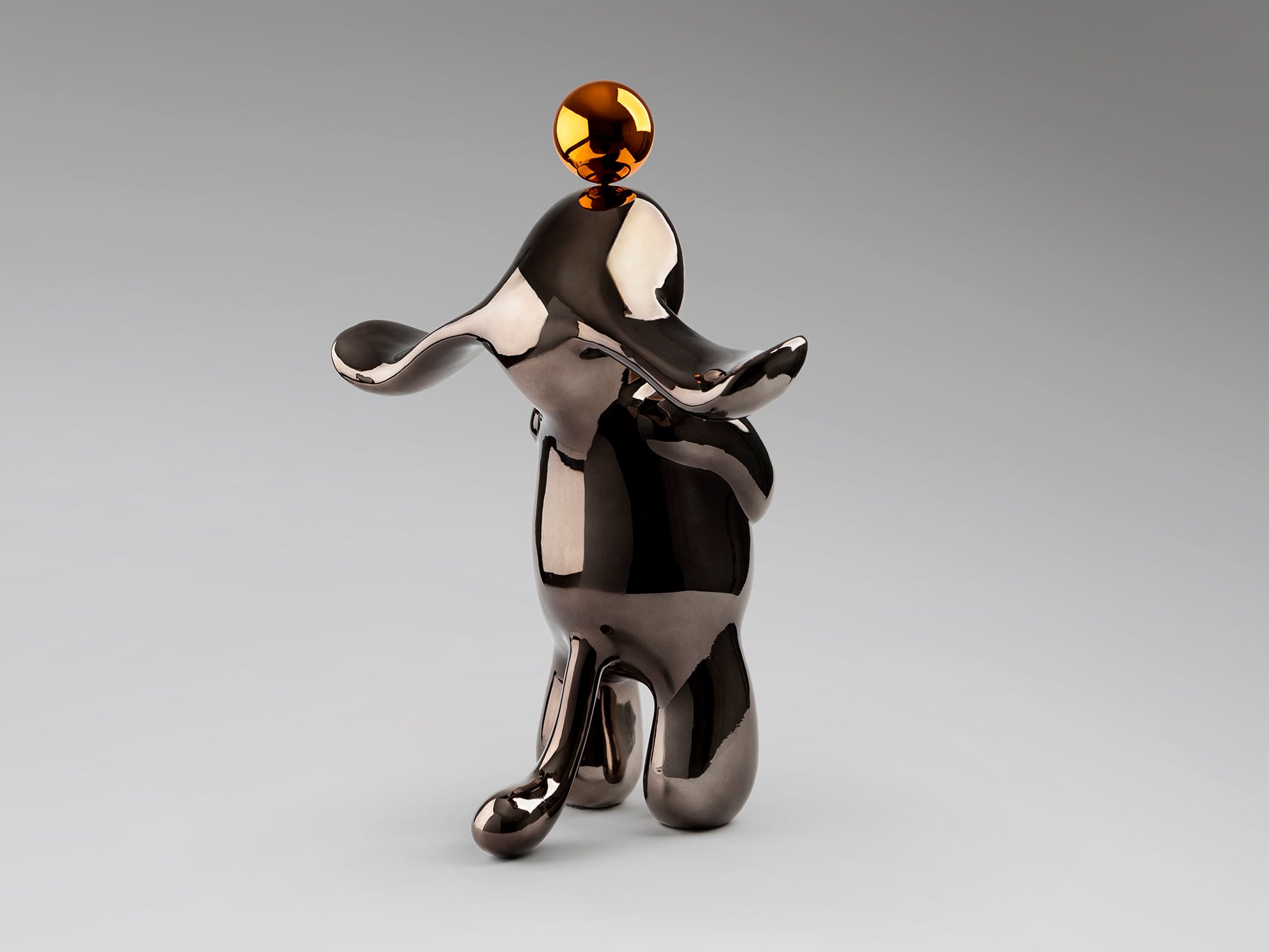 Figura Decorativa Conejo Gris/Naranja - Schuller - 302364 - Vista 5